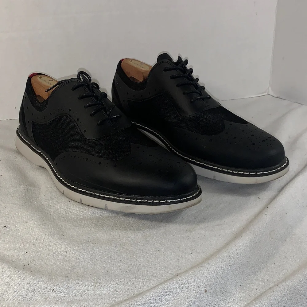 Stacy Adams Men's Summit  Black Wingtip Dress Shoes - Classic Lace-Up Oxford